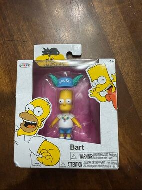 New The Simpsons Bart Krusty Hat Figure - Yellow